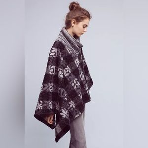 Anthropologie Wintertide Reversible Poncho